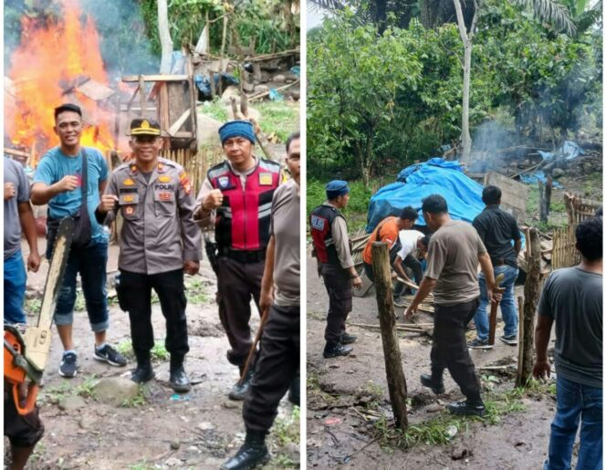 
					Polisi Bakar Arena Judi Sabung Ayam Di Desa Bonto Raja, Bulukumba.