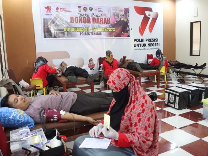 
					Memperingati HUT Humas Polri ke-72 tahun 2023, Polres Takalar Gelar Bak